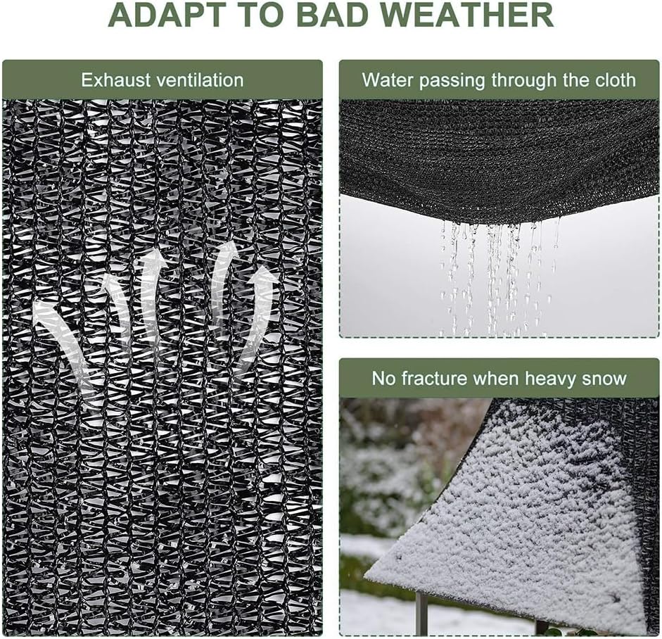 Shade Cloth  Rectangle Shade Net Canopy Sun Shade for Patio Outside Shade Cloth Awning Outdoor Garden